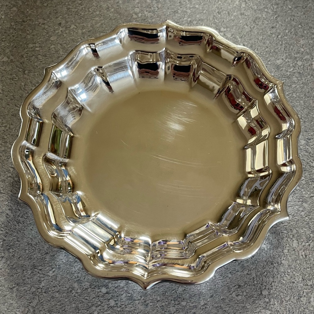 Vintage Frank W. Smith Sterling Silver Scalloped Bon Bon Dish  #194 Chippendale